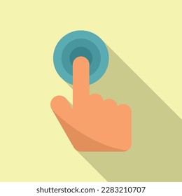 Touch button icon flat vector. Computer interface. Error user