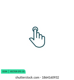 touch button icon vector lgoo template