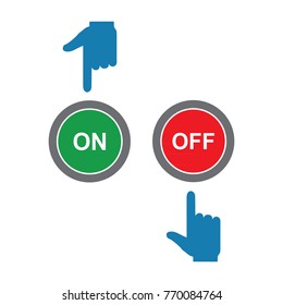 touch button on off logo