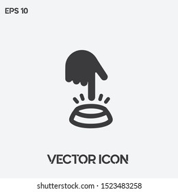 "Touch button" vector icon illustration. Ui/Ux. Premium quality. 