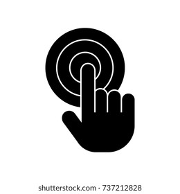 touch by finger, touchscreen  icon, vector illustration, sign on isolated background