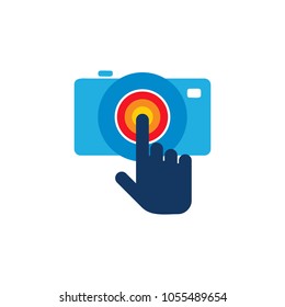 Touch Camera Logo Icon Design
