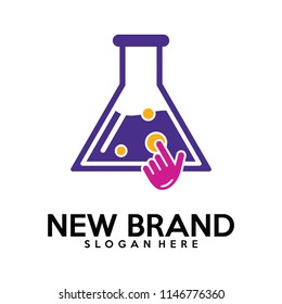 Touch with Chemistry labs logo vector, Fast Cursor logo template