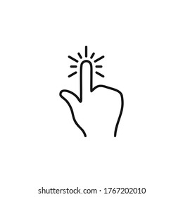 Touch or click icon vector design