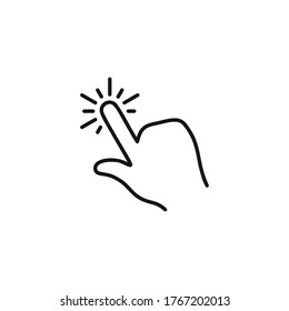 Touch or click icon vector design