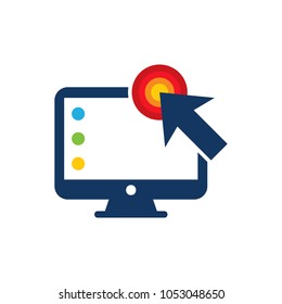 Touch Computer Logo Icon Design
