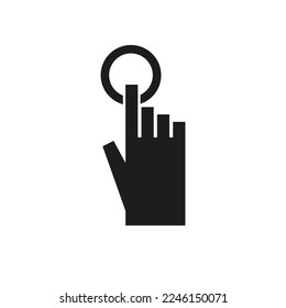 Touch control icon. Arm. Simple flat vector illustration on a white background.