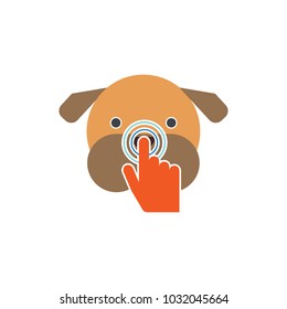Touch Dog Logo Icon Design