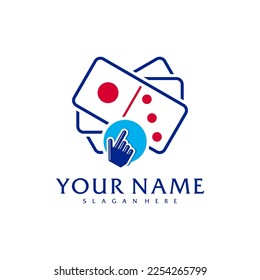 Touch Domino logo vector template, Creative Domino logo design concepts