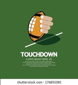 Touch Down American Football Vector Illustration