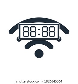 Contador electrónico táctil. Icono del vector aislado en fondo blanco.