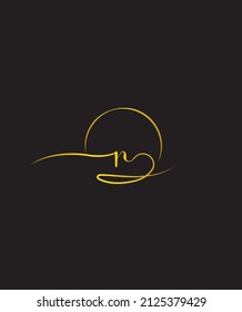 A Touch of elegance and magical script letter type R vector logo template