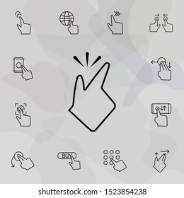 Touch, finger, gesture icon. Universal set of touch gesture for website design and development, app development