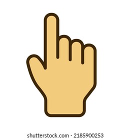ilustración del vector de icono de mano táctil