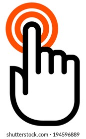 Touch finger icon
