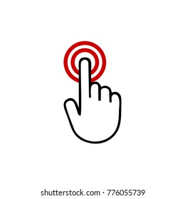 touch finger icon logo