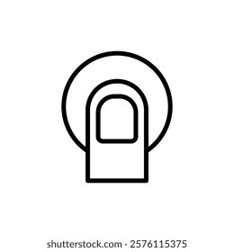 touch finger icon, simple flat style, pictogram logo symbol vector illustration, isolated on white for mobile app