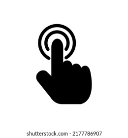 plantilla de logotipo de ilustración de vector de icono táctil para muchos fines. Aislado sobre fondo blanco.