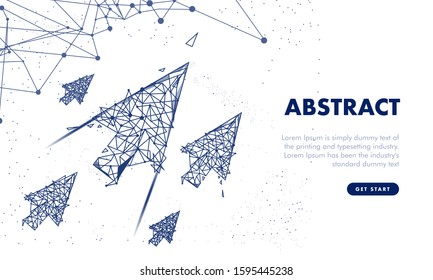 Touch the future. Innovations molecular systems intuitive thinking and development technologies in automatics cyborg systems and chemical industry. Future technologies geometry style.