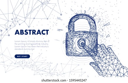 Touch the future. Innovations molecular systems intuitive thinking and development technologies in automatics cyborg systems and chemical industry. Future technologies geometry style.