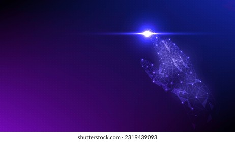 Touch the future, Interface technology, the future of user experience. Futuristic concept. Vector illustration.