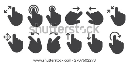 touch gesture hand swipe icon