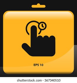 touch gesture hold icon for web and mobile