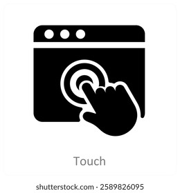 Touch and gesture icon concept