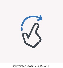 Ícone de gesto de toque - ícone de mão vetor