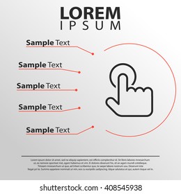 touch gesture icon. infographics template