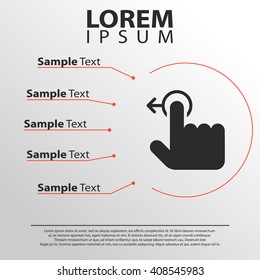 touch gesture icon. infographics template