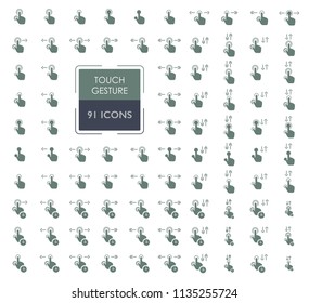 touch gesture icon. touch screen usage icon.