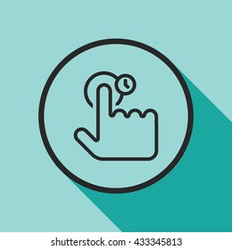 touch gesture icon. touch gesture sign