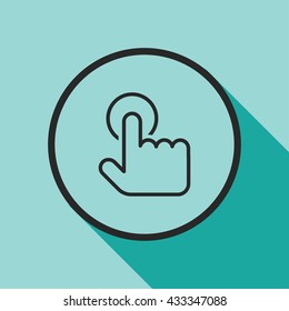touch gesture icon. touch gesture sign