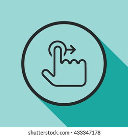 touch gesture icon. touch gesture sign