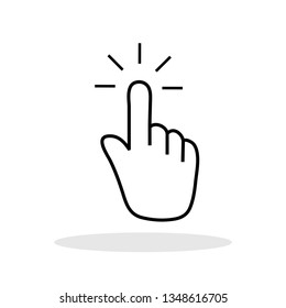 Touch gesture icon in trendy flat style. Touchscreen / Hand symbol for your web site design, logo, app, UI Vector EPS 10. - Vector
