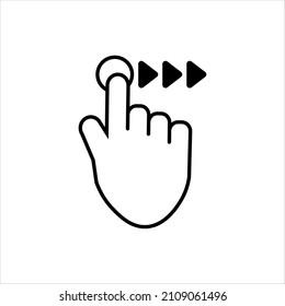 touch gesture icon for web and mobile. flat design style.