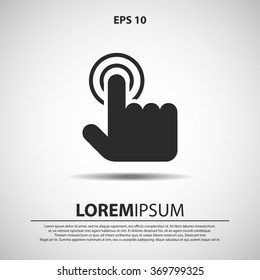 touch gesture icon for web and mobile. flat design style