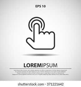 touch gesture icon for web and mobile. flat design style