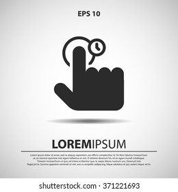 touch gesture icon for web and mobile. flat design style