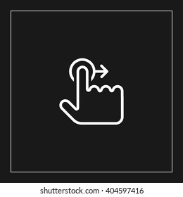touch gesture icon for web and mobile. flat design style
