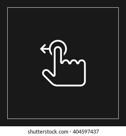 touch gesture icon for web and mobile. flat design style
