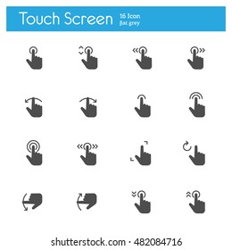 Touch Gesture, Touch Screen Icons flat icon