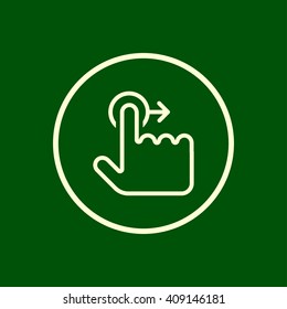 touch gesture slide icon. ui vector eps10 icon
