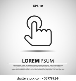 touch gesture thin line icon for web and mobile