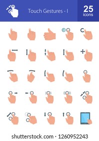 Touch Gestures Flat Icons