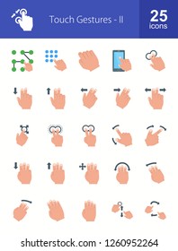 Touch Gestures Flat Icons