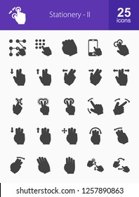 Touch Gestures Glyph Icons