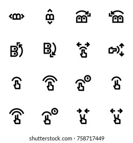 Touch Gestures Icon Set