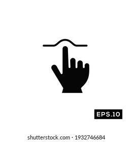 Touch Gestures Icon. Touch Gestures icon Vector Illustration Template For Web and Mobile